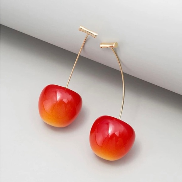 ◾️Ombre Cherry Drop Earrings - Picture 7 of 12